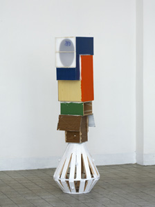 Anna Fasshauer Skulptur Ohne Titel  Holz Furnier Lack 2007